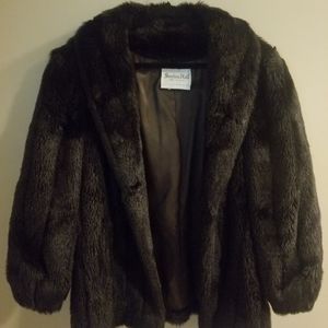 Large Black Saxton Hall Fur Coat